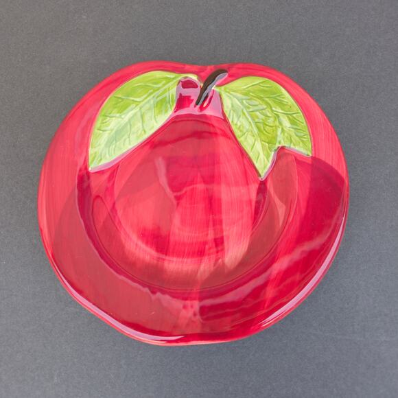 Franciscan Apple Shape  Salad Dessert Plate Red 8.5 " Lot of 2 - Picture 1 of 3
